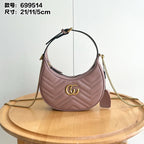 New presbyopia double G half-moon bag, fashionable versatile leather portable shoulder women's bag