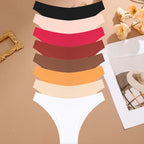 FINETOO 8Pcs/Set Ice Silk Seamless Underwear Low Waisted Brazilian Pants Breathable High Elasticity Lingerie Intimates Panties