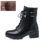 Ankle Boots Women Winter New Wool Warm Non-slip Ladies' Boots Large Size 41 42 43 Winter Snow Boots Platform Shoes