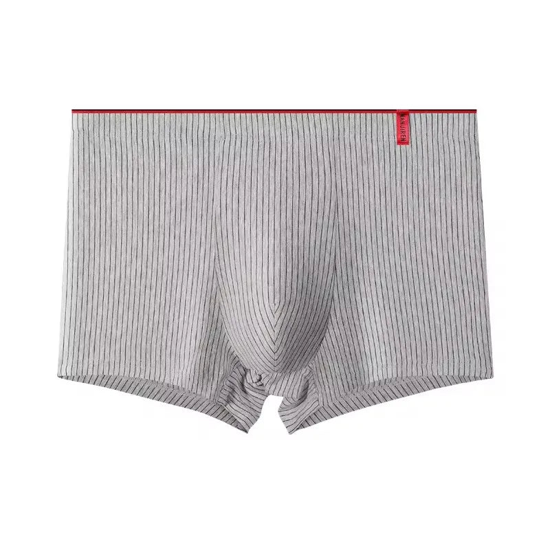 4Pcs Men's Cotton Boxer Shorts High Elastic Male Boxer Underwear Head Underpants Youth Middle-Aged Men's Boxer
