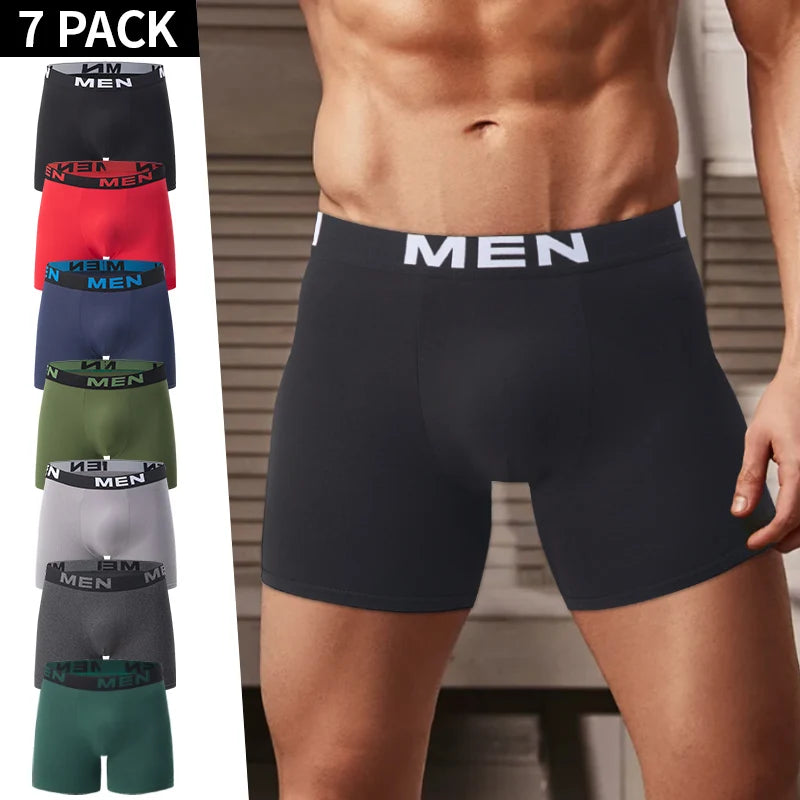 4/7 Piece Men's Long Sports Casual Boyshort Multicolor Multi-code Adolescent Parent-child Shorts Plus Size Comfortable Underwear
