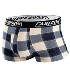 4pcs Men's Underwear New Style Men Boxer Shorts Fashion Men Panites Plus Size Underwear Summer Sexy Breathable Plaid Underpants