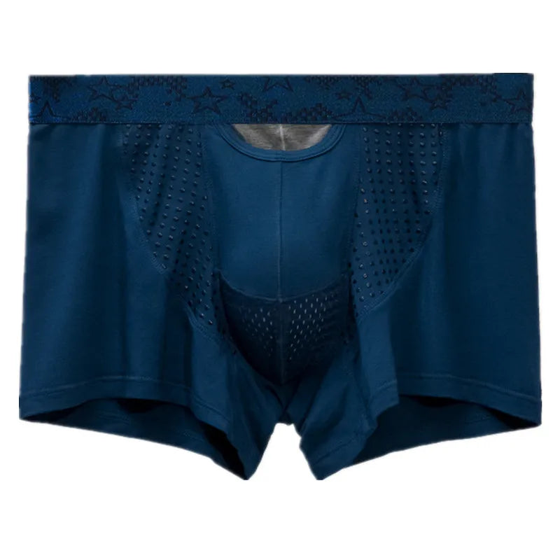 Men's Boxers Shorts  Push Up Underwear Modal Pantie  Man Breathable Magnetic Ice Silk Bullet Separation Pouch Underpants Cueca