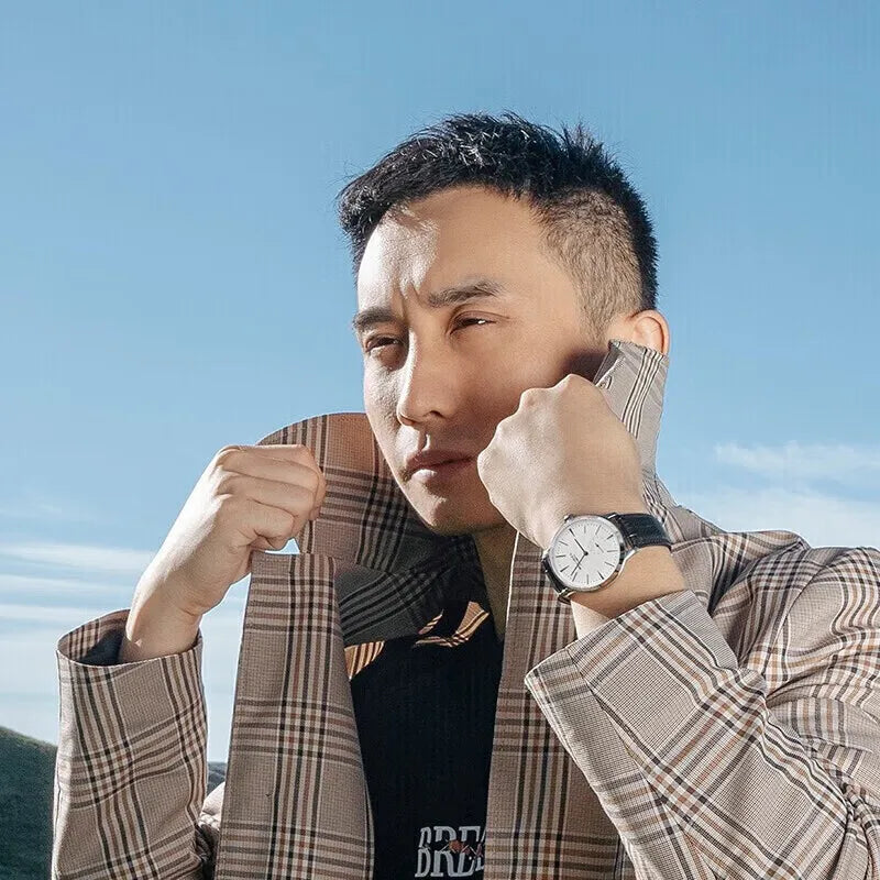 Seagull New Business Watch Men's Mechanical Wristwatches 50m Waterproof Leather Valentine Male Watches relogio masculino 6075