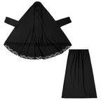 Muslim Kids Girls Hijab Dress Eid Djellaba Khimar Jalabiya Ramadan Skirt Set Prayer Garment Islam Burqa Abaya Robe Kaftan Hooded