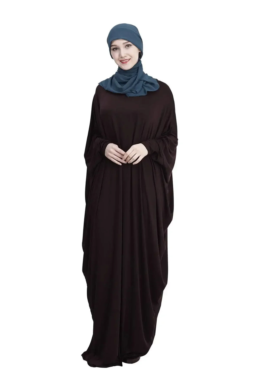 Ramadan Muslim Hijab Dress Abaya Dubai Prayer Garment One Piece Robe Islam Dresses for Women Solid Long Khimar Gown Turkey