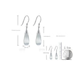 Silver Earrings Cat's Eye Stone Water Drop Pendant Women's Earrings Birthday Party Wedding Jewelry Gift