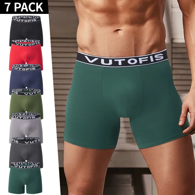 4/7 Piece Men's Long Sports Casual Boyshort Multicolor Multi-code Adolescent Parent-child Shorts Plus Size Comfortable Underwear