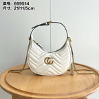 New presbyopia double G half-moon bag, fashionable versatile leather portable shoulder women's bag