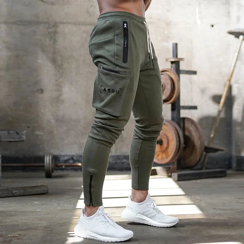 Men's Gym Fitness Multi-Pocket Workout Training Pants Cotton Jogging Sweatpants Camouflage Men  Fashion Training Trousers