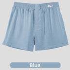 Mens Middle Waist Underwear Boxer Briefs Solid Underpants Panties Home Shorts Breathable Flat Boxers Absorption Knickers