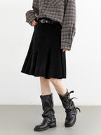 CHIC VEN Fashion Women Skirts Solid High Waisted A-line Hip Hugging Fish Tail Office Ladies Slim Half Skirt Autumn Winter 2025