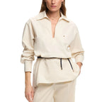 CHCH Women Elegant Solid Blouse Spring Summer Casual Long Sleeve V Neck Loose Shirt Office Lady Tunics Fashion Tops 2025