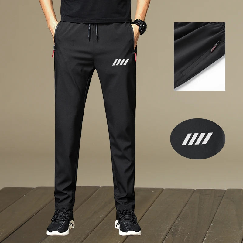 Men's Casual Pants, Men's Trousers, Men's Sports Pants, Thin Jogging Pants, Fashionable Print, Suitable for Daily and Casual Wear, Lightweight, Ideal for Gifting during Festivals