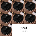 7PCS Woman High Waist Briefs Breathable Underwear Women Large Size Lingerie Pure Cotton Sexy Underware Triangular Panties Female