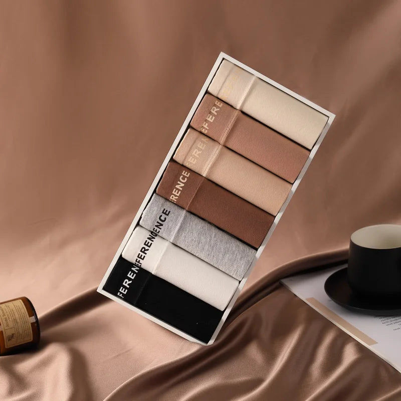 7PCS Woman High Waist Briefs Breathable Underwear Women Large Size Lingerie Pure Cotton Sexy Underware Triangular Panties Female