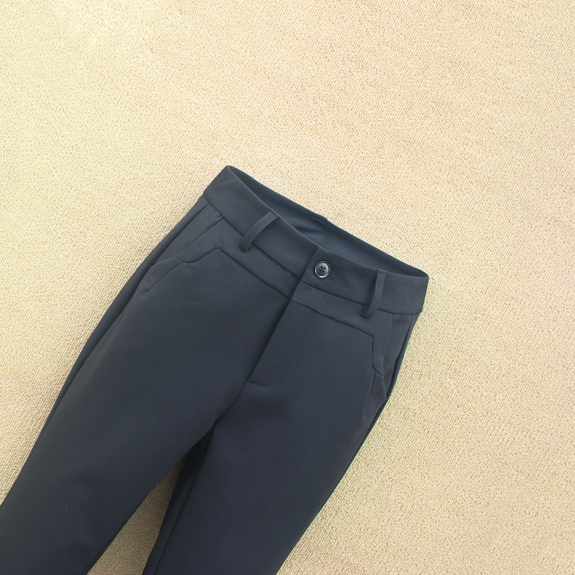 Black Dress Pants for Women, Spring and Autumn Style, Slim Fit, Straight-Leg Formal Work Pants, Ol Professional Attire, Pencil Pants, Dark Blue Narrow-Leg Women's Casual Pants, Sizes S to XXL