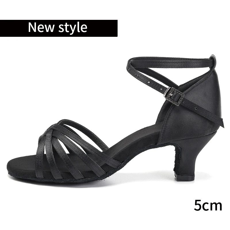 Hot Selling Women's Tango/Ballroom/Latin Dance Dancing Shoes Heeled Salsa Professional Dancing Shoes For  Girls Ladies 5cm/7cm