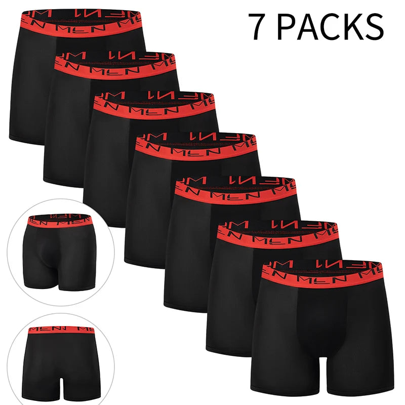 4/7 Piece Men's Long Sports Casual Boyshort Multicolor Multi-code Adolescent Parent-child Shorts Plus Size Comfortable Underwear