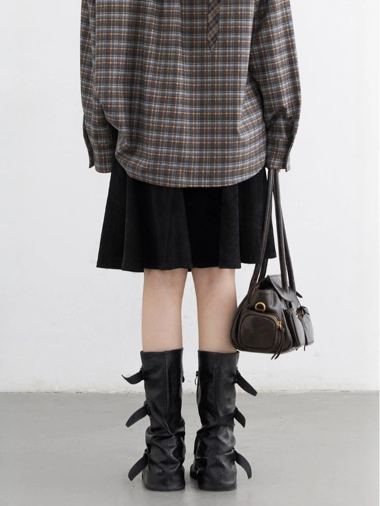 CHIC VEN Fashion Women Skirts Solid High Waisted A-line Hip Hugging Fish Tail Office Ladies Slim Half Skirt Autumn Winter 2025