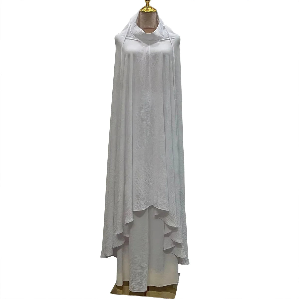 Ramadan Khimar Jalabiya Burqa Abaya Women Muslim Dress Prayer Garment Islam Clothing Eid Skirt 2 Pieces Set Robe Kaftan Djellaba