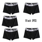 1-5PCS men's underwear mid-waist breathable and comfortable teenage boxer men's underwear