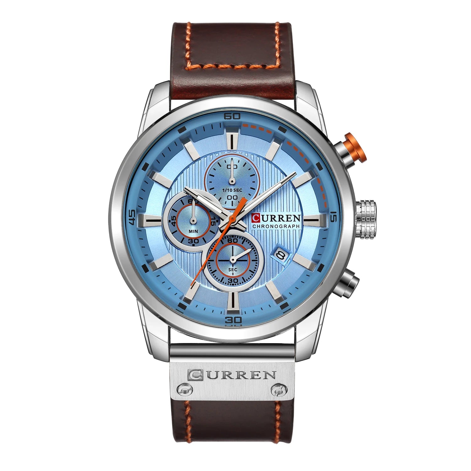 Curren 8291 Men Watch Business Leather Quartz Waterproof Wristwatch 6-Hand Date Casual Fashion Luxury Relogio Masculino