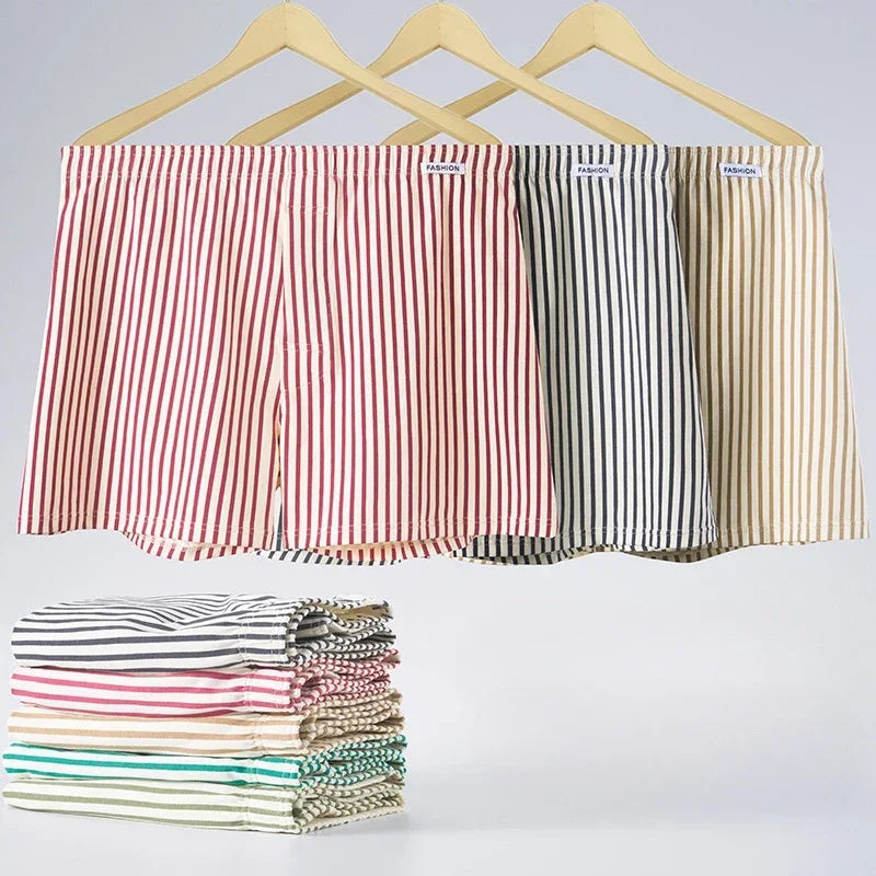 3Pack Mens Boxers Striped Aro Pants Cotton Boxershorts Men Pajama Pants Loose Breathable Boys Underwear Boxer Hombre Men