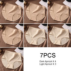 7PCS Woman High Waist Briefs Breathable Underwear Women Large Size Lingerie Pure Cotton Sexy Underware Triangular Panties Female