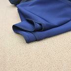 Eadodo Dark Blue Women's Dress Pants, Spring and Autumn Ol Business Attire Suit Pants, Dark Blue Work Pants, Slim Straight Pants, Drapey Wrinkle-Resistant Polyester Fabric Women's Casual Long Pants