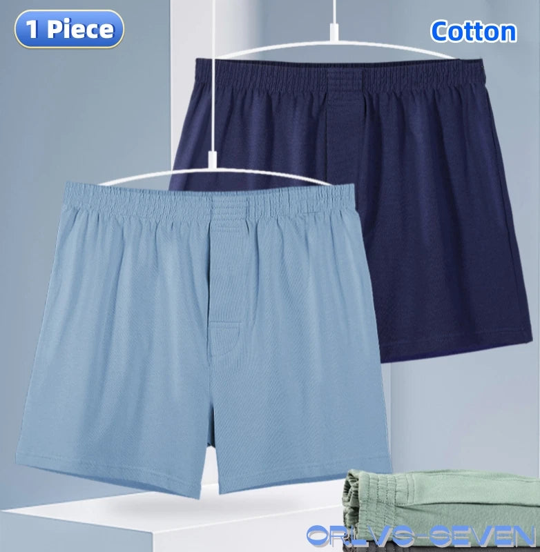Mens Middle Waist Underwear Boxer Briefs Solid Underpants Panties Home Shorts Breathable Flat Boxers Absorption Knickers