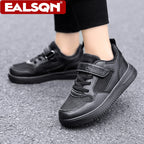 Children's Fashion Sports Shoes Black Student Kids Boys & Girls Non Slip Flat Walking Shoes Lightweight Breathable Tennis
