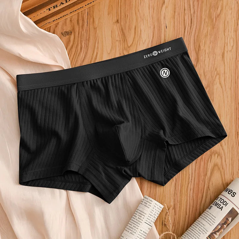 4PCS/Lot Boxer Shorts Mens Panties Cotton Men's Underwear Breathable Man U Convex Lingerie Comfortable Striped Men Boxers