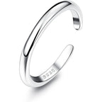 Fansilver S925 Sterling Silver Toe Rings for Women Adjustable White Gold Plated Flower Summer Beach Open Toe Rings Foot Jewelry