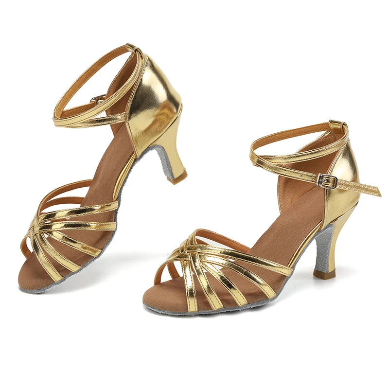 Hot Selling Women's Tango/Ballroom/Latin Dance Dancing Shoes Heeled Salsa Professional Dancing Shoes For  Girls Ladies 5cm/7cm