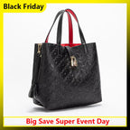 CH Fashion Brand Shoulder Bag for Women Large Capacity Casual Hard Bag with Letters Embossed PU Leather Womenswear