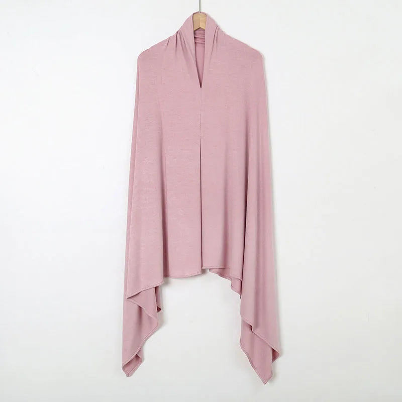 Instant Hijab Scarf for Women Muslim Easy To Wear Jersey Head Scarf Wrap Thin Breathable Soft Sunscreen Pullover Head Wrap