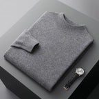 100% Pure Wool Cashmere Sweater Men's Half Turtleneck Pullover Casual Fashion Thickening Top Knitting Sweater