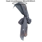Solid Color Chiffon Women's Hijab Muslim Fashion Ladies Turban Bonnet Long Tail Head Wrap Head Scarf Indian Hats