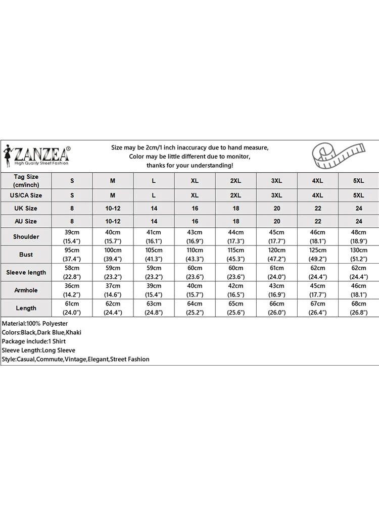 ZANZEA Chinese Style Vintage Blouse 2025 Office Long Sleeve Shirt Fashion Autumn Women Double Breasted Top Casual Oversize Blusa