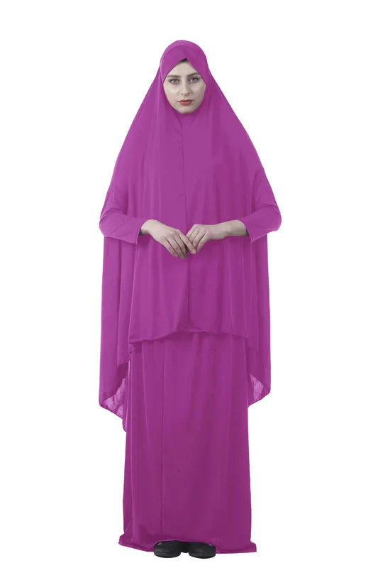 Eid Formal Muslim Prayer Garment Sets Women Hijab Dress Abaya Islamic Clothing Dubai Turkey Namaz Long Khimar Jurken Abayas 2025