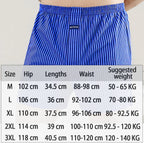 Plus Size Aro Pants Men's Pure Cotton Stripe Underwear Youth High Waist Loose Flat Corner Pants Breathable Casual Trousers M-3XL