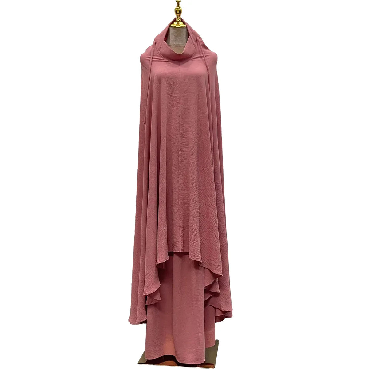 Ramadan Khimar Jalabiya Burqa Abaya Women Muslim Dress Prayer Garment Islam Clothing Eid Skirt 2 Pieces Set Robe Kaftan Djellaba