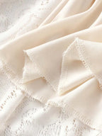 Spring Summer Women Lace Skirts Solid High Waist Elastic Vintage Elegant Office Ladies White Black Chic Long Skirts Jupe Longue