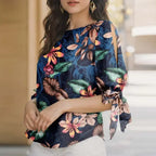 ZANZEA Woman Casual Polka Dots Printed Blouse Fashion Holiday Shirt Half Sleeve O-Neck Tunic Tops Elegant Party Chemise Oversize