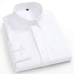 100%Pure Cotton Men's Shirt Long Sleeve Classic Versatile Soft Breathable Casual Fashion Business Social Shirt Men Clothing