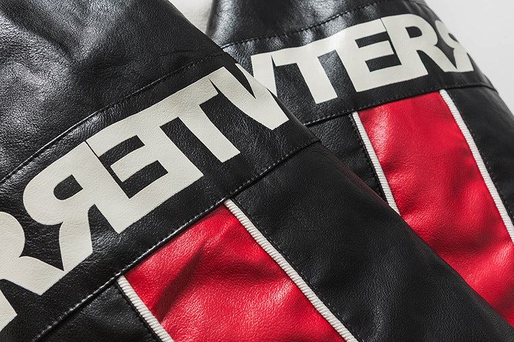 Letter Printing Contrast Stitching Loose Baseball Uniform