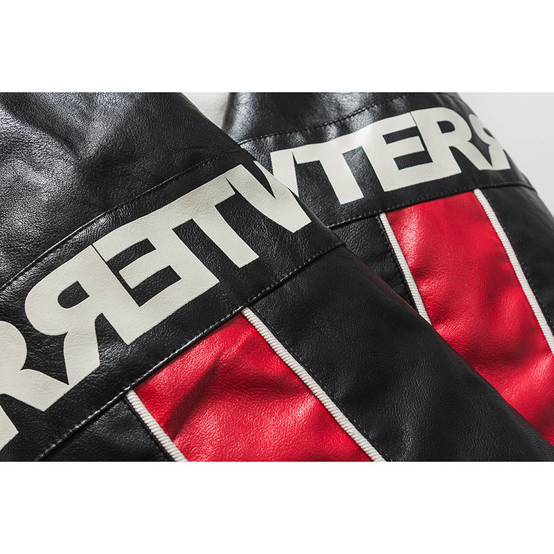 Letter Printing Contrast Stitching Loose Baseball Uniform