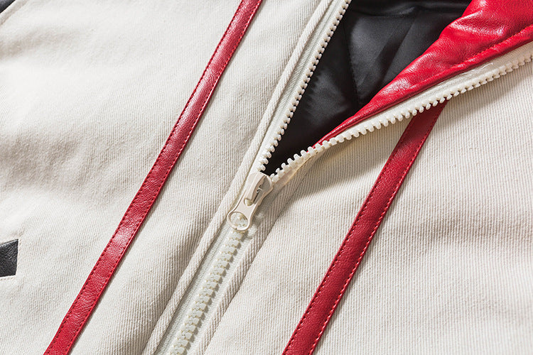 Letter Printing Contrast Stitching Loose Baseball Uniform