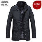 Autumn And Winter New Mid-length Jacket Men's Windproof Casual Oversized Loose